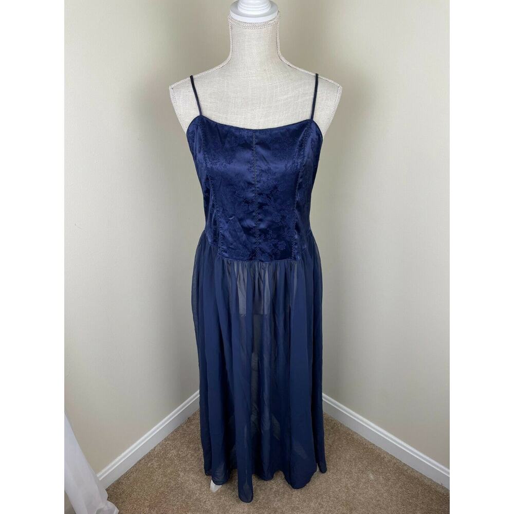 Vintage Victoria’s Secret Blue Nightgown Corset Whimsigoth Fairy 90s Medium - Picture 1 of 7